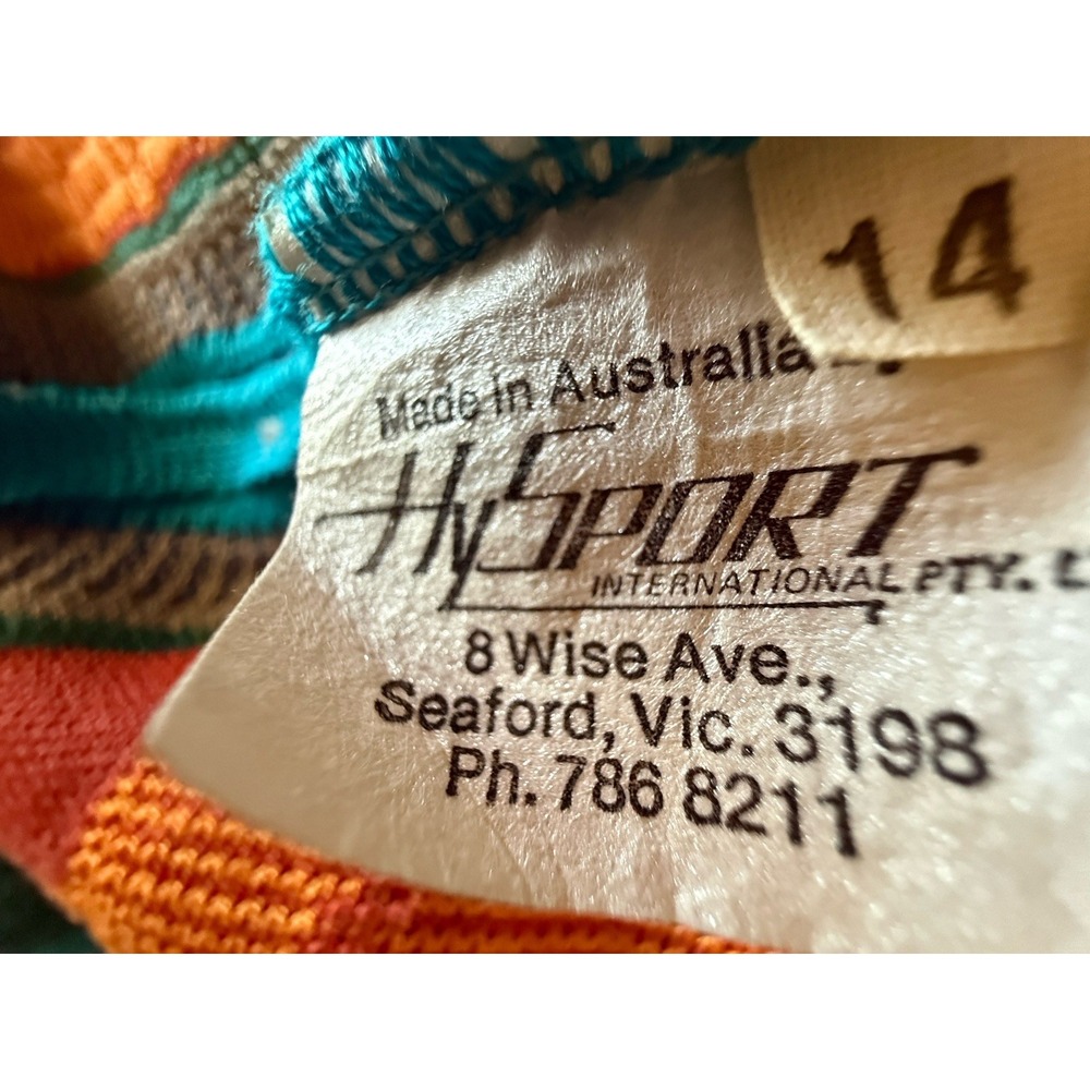 Vintage HySport Australia 100% Cotton Cardigan Sweater Men's Size 14 Coogi Style - Picture 10 of 16